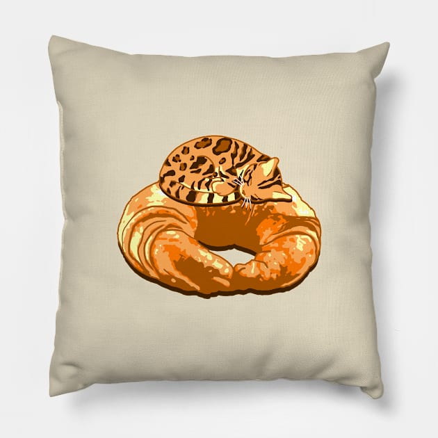 Croissant Bengal Pillow by CCDesign