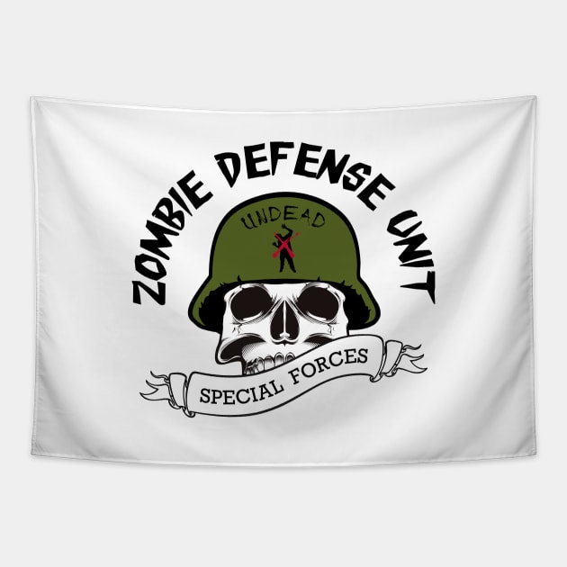 Zombie Hunter, Special Forces Unit Tapestry by MDCollective