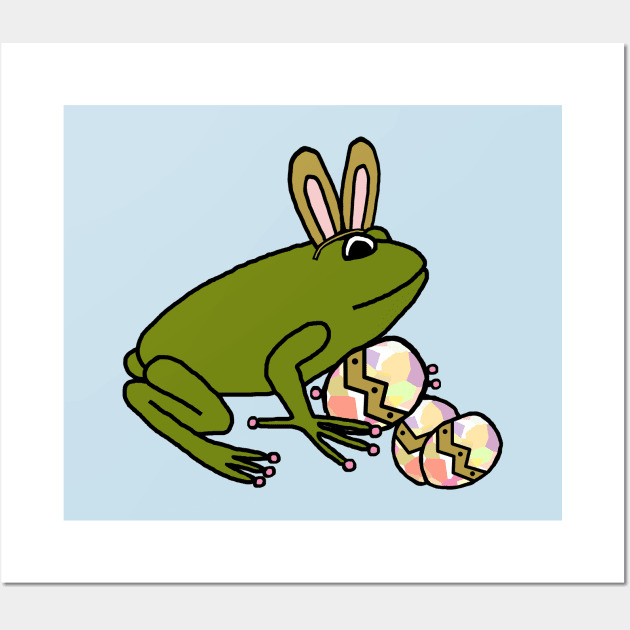 Funny Easter Bunny Ears Frog - Funny Easter - Posters and Art Prints
