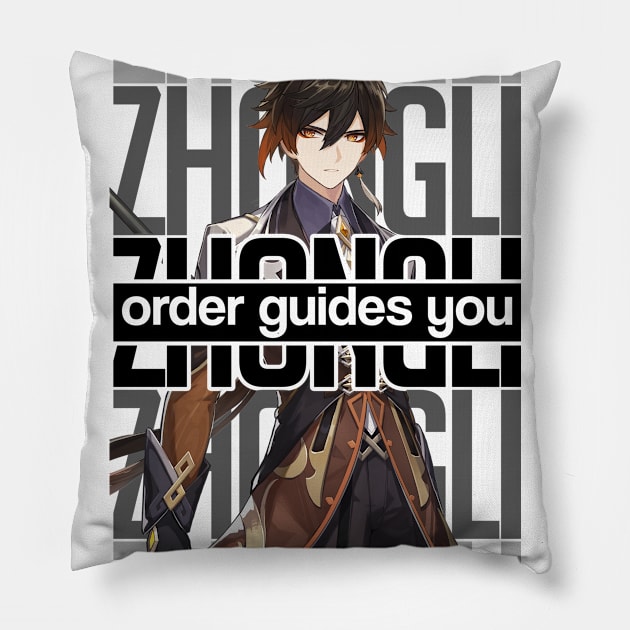 ZHONGLI order guides you Genshin Impact Pillow by chris28zero