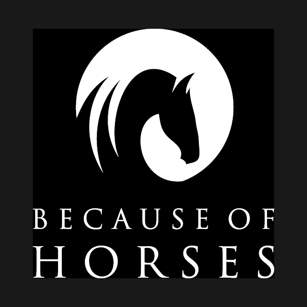 Because of Horses logo (black) by BecauseofHorses