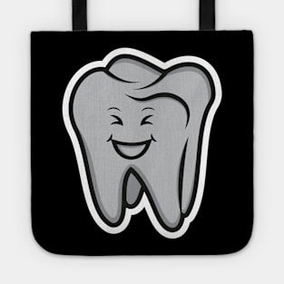 Cute Tooth cartoon character vector icon illustration. Healthcare and medical objects icon design concept. Healthy teeth smiling vector. Tote