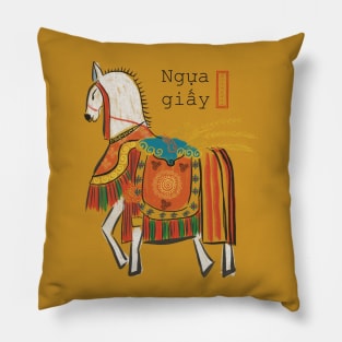 Paper horse - Vietnamese culture Pillow