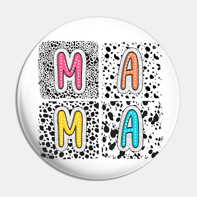 Boho Dalmatian Mama, Mama Doodle, Dalmatian Dots, Mothers Day, Mommy Pin by kumikoatara