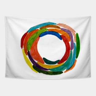 rainbow circle Tapestry