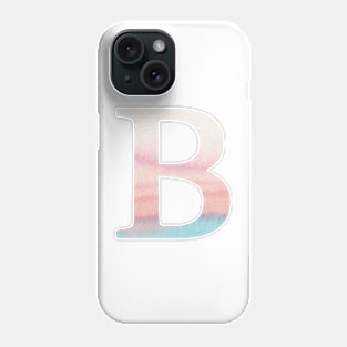 The Letter B Rainbow Watercolor Design Phone Case