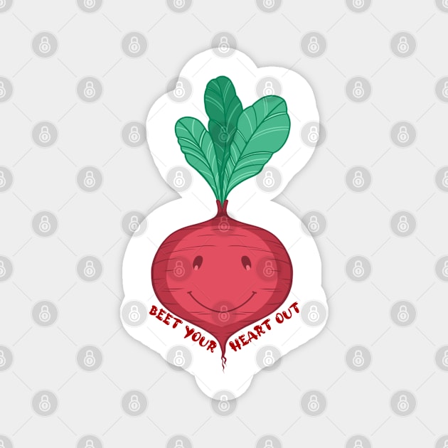 Beet Your Heart Out Magnet by Eyeballkid-