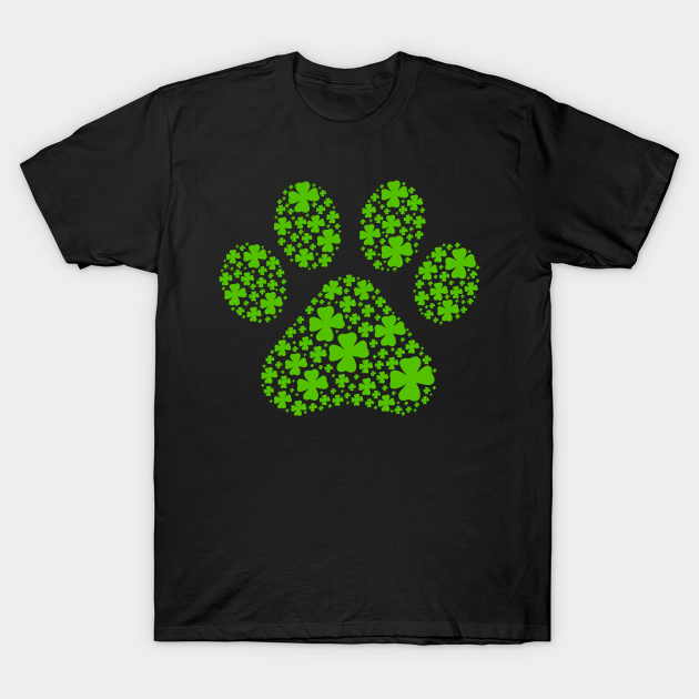 Discover Shamrock Lucky Pawprint - Pawprint - T-Shirt