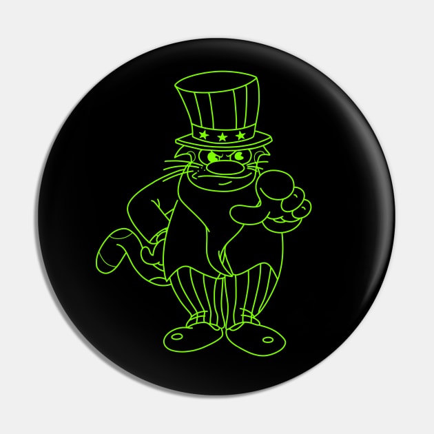 Neon Uncle Sam Catdog Pin by cariespositodesign