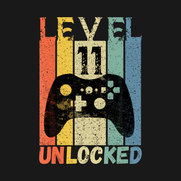 Level 11 Unlocked Birthday  Gamer  Boys Video Game by vulanstore