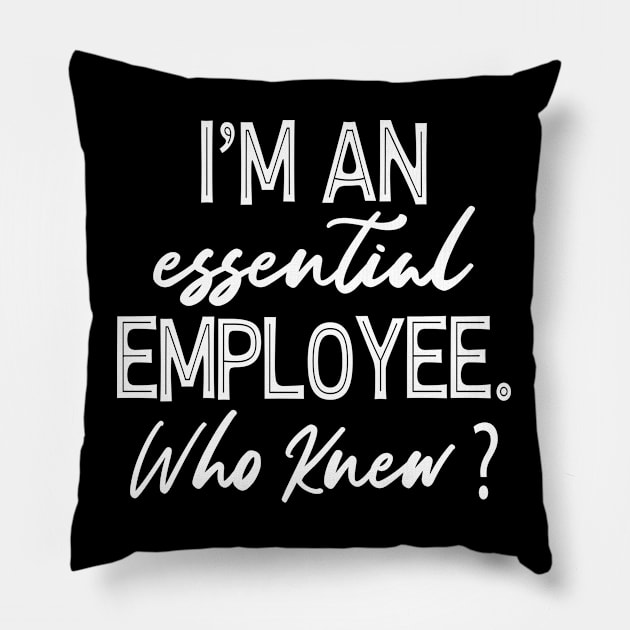 Essential Employee | Quarantine Essential Worker ,Essential Employee Gift Essential Employee Social Distancing Pillow by Redmart