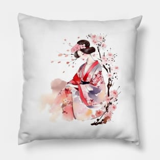 Geisha Japanese Traditional Clothing Pillow