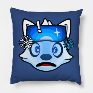 Shocked Skier Alaskan Malamute Brook Pillow