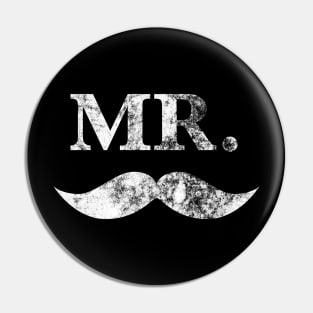 Mr. Mustache Beard Man Funny Couple Gift Pin