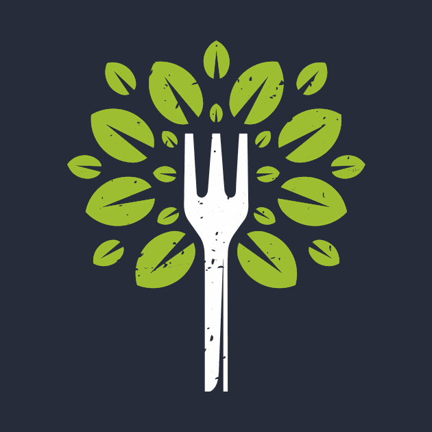 Vegan Green Food Vintage Design by Alundrart