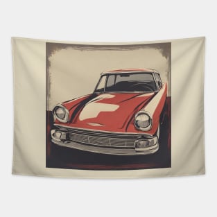 retro sport car vintage frame Tapestry