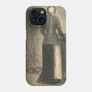 Nurse with a Child's Carriage by Georges-Pierre Seurat Phone Case