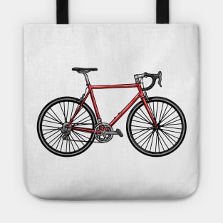 Racing bicycle with saddle Tote