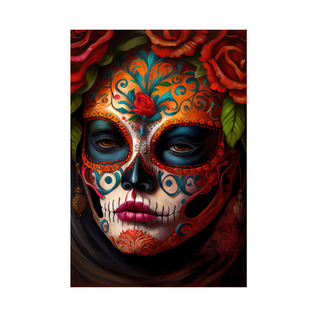 Day of the dead  - Women Mask Oil paint by ABART BY ALEXST 