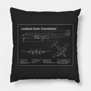 Lockheed L-1049 Super Constellation Blueprint - PD Pillow