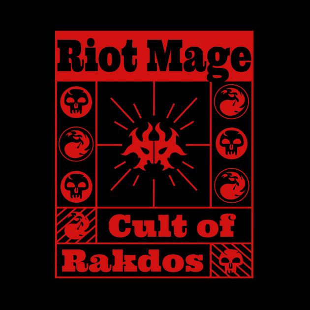 Cult of Rakdos | Riot Mage | MTG Guild Red on Black Design by ChristophZombie