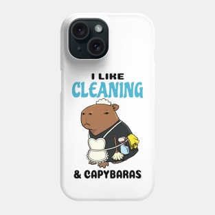 I Like Cleaning and Capybaras Phone Case