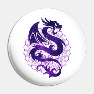 Dragon and Mandala Pin