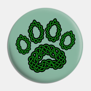 Celtic Knot Dog Paw Print Pin