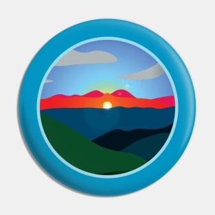 Mountain Sunset Pin
