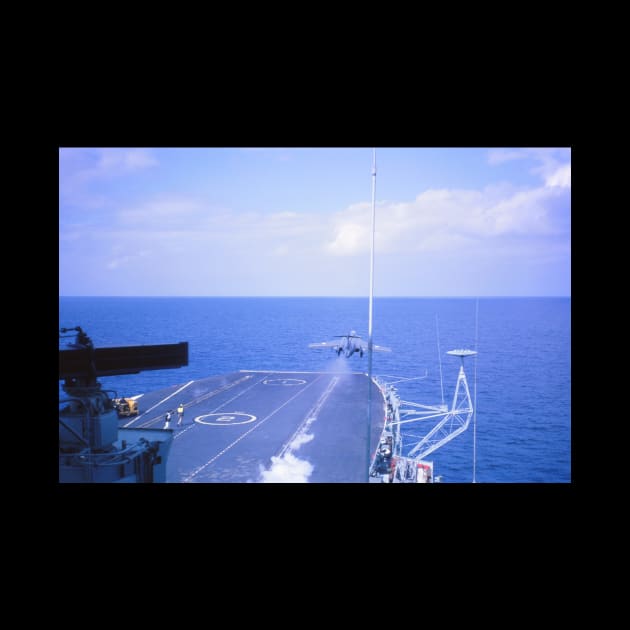 A Blackburn Buccaneer taking off from the Royal Navy aircraft carrier HMS Hermes in the 1960s by ownedandloved