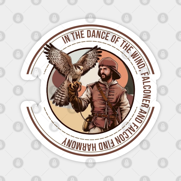 Falconer and Falcon Magnet by Wild Catch