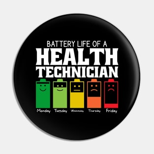 Battery Life Of A Health Technician Pin