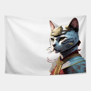 Feline Warrior Spirit - Samurai Cat Tapestry