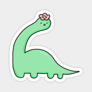 cute brachiosaurus dinosaur design Magnet