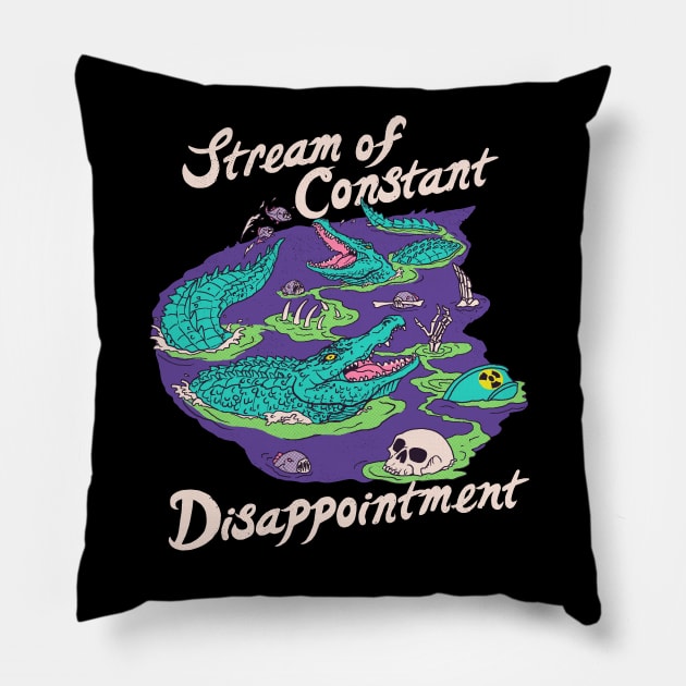 Stream of Constant Disappointment Pillow by Hillary White Rabbit