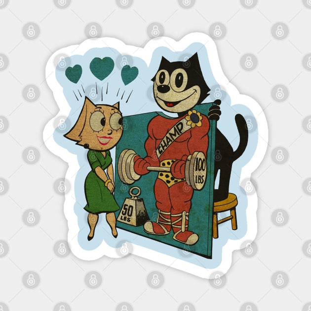 FELIX THE CAT CHAMP VINTAGE Magnet by asmokian