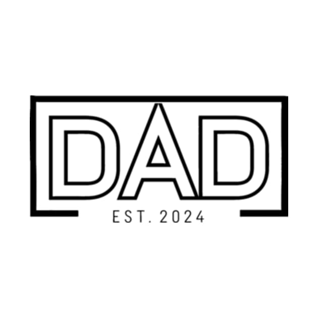 Dad Est. 2024 Logo Dad 2024 by YASSIN DESIGNER