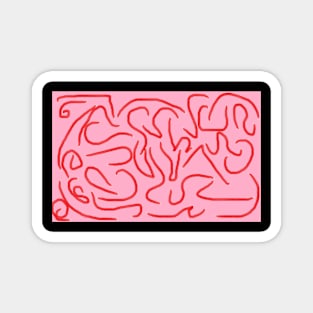 pink labyrint Magnet