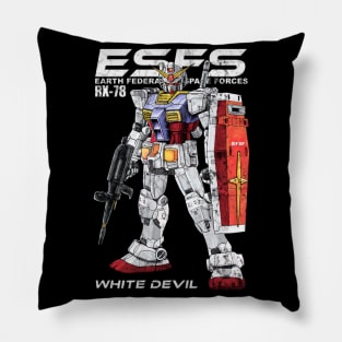 White Devil: Earth Federation Space Force Pillow