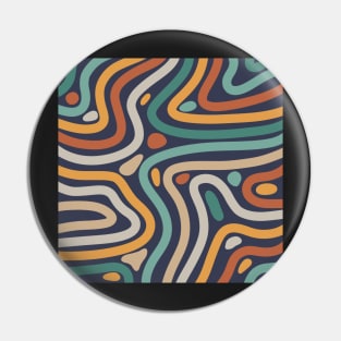 Striped print in retro colors Pin