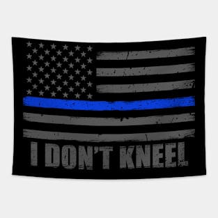 I Don't Kneel Police Officer Flag Tapestry