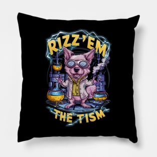 Rizz em with the tism Pillow