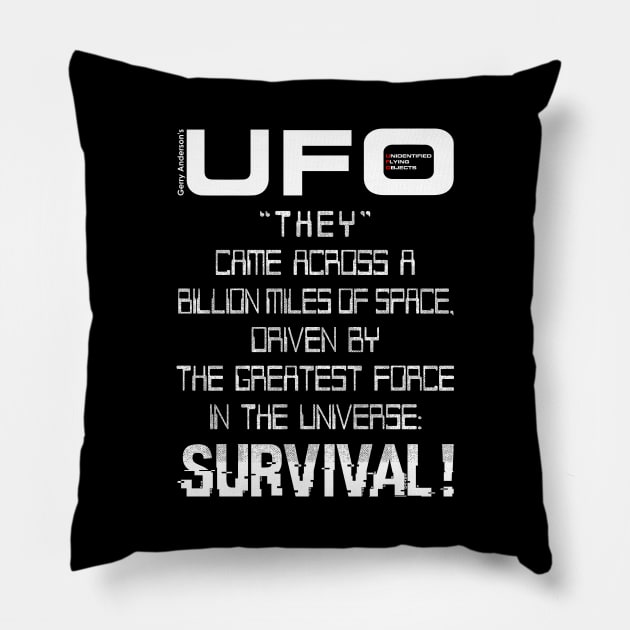 Gerry Anderson's UFO - SURVIVAL Pillow by kooldsignsflix@gmail.com