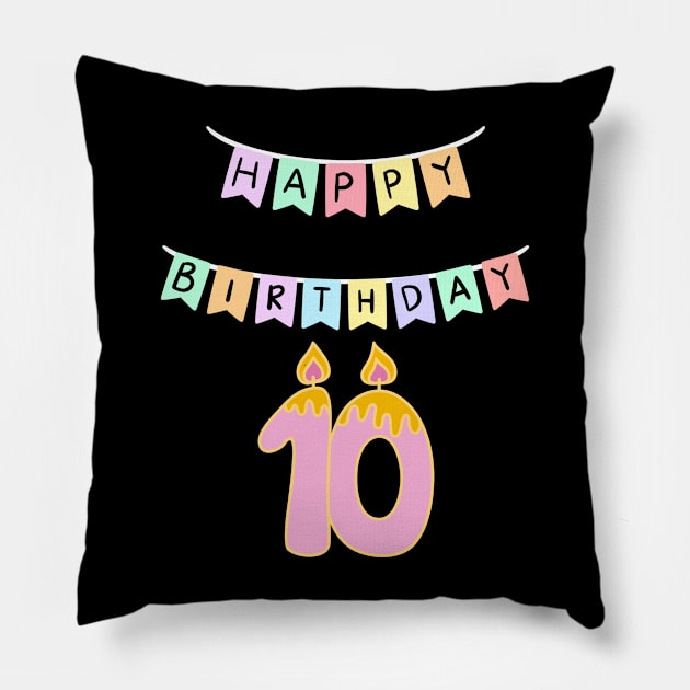 10 ten birthday Pillow by khider