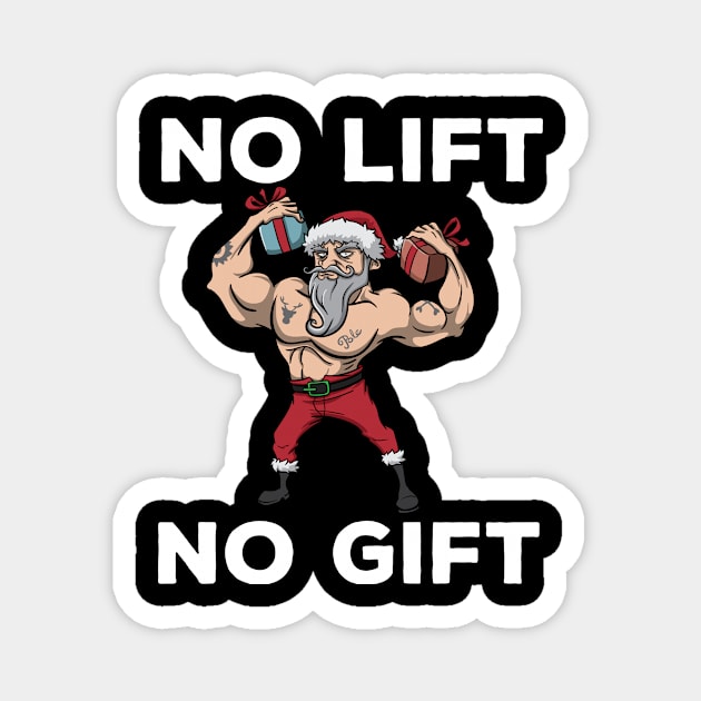 Workout Lifting Lifter Santa Claus Gym Christmas Fitness Magnet by TellingTales