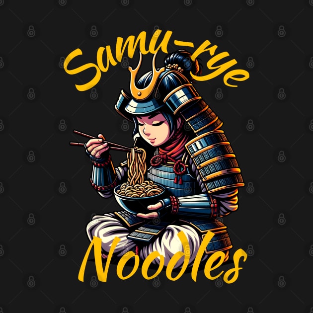 Female samurai eating noodles by FnF.Soldier 