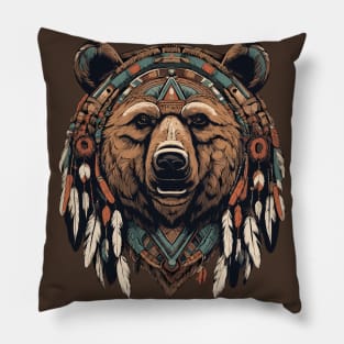 Bear Native American Indian Pillow