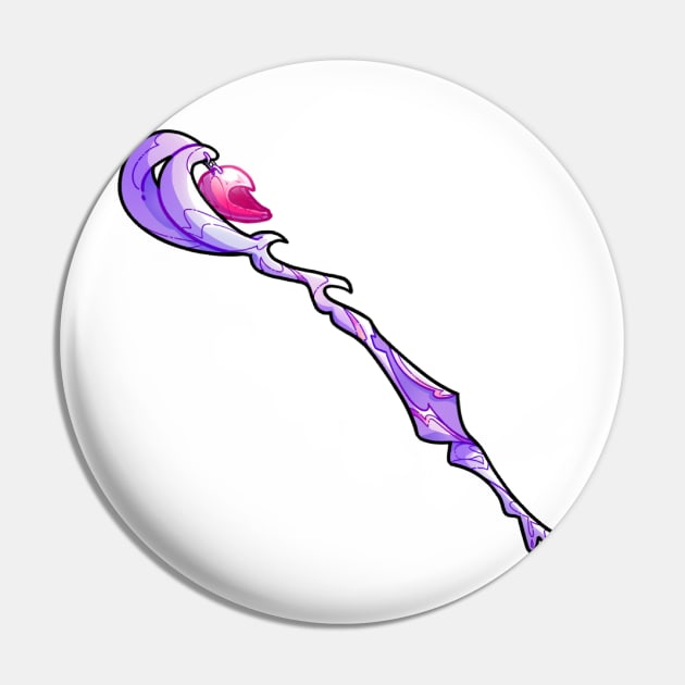 Silver Heart Key Pin by slushink