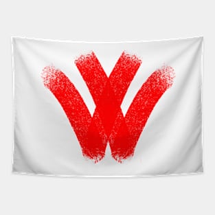 w letter themed graphic design Tapestry