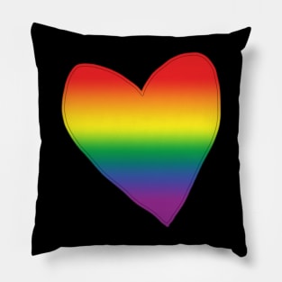 Pride Gradient Heart Valentines Day Pillow